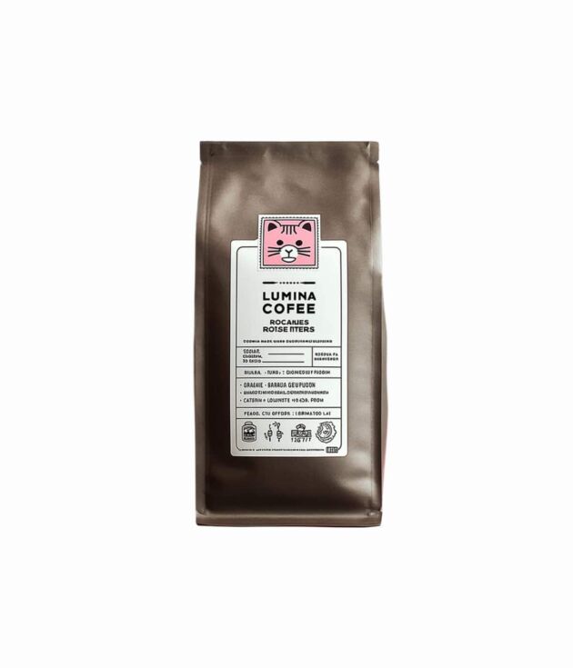 Cat label coffee pouch